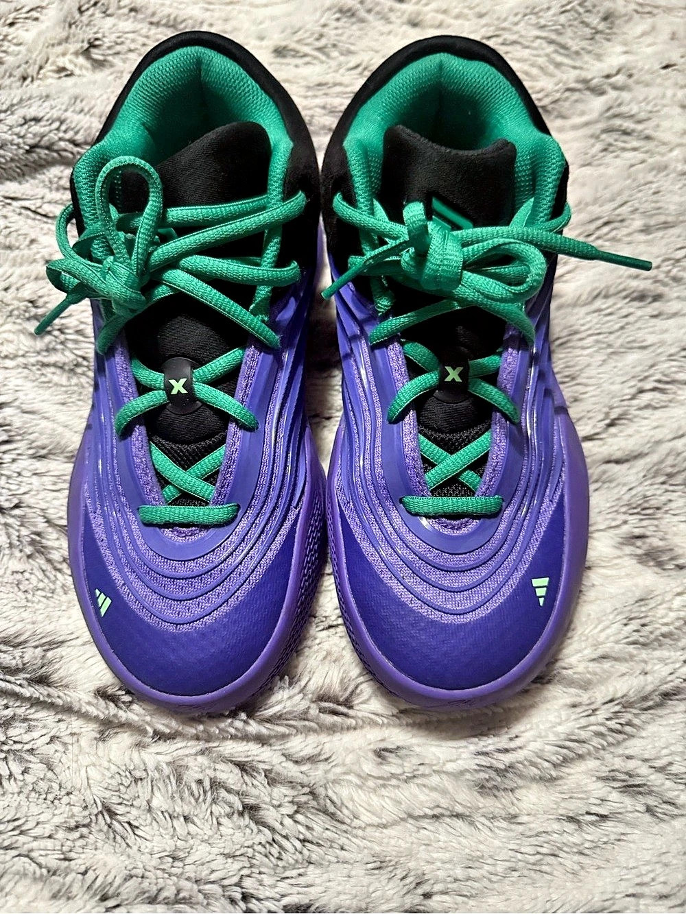 adidas Dame X Athletic Shoes Purple & Green US 5.5 Like New